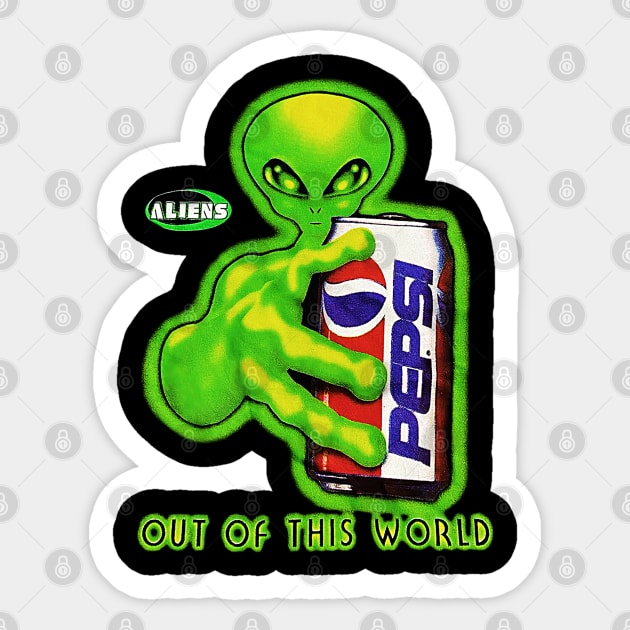 Pepsi - Out Of This World - Aliens Sticker by nicklower